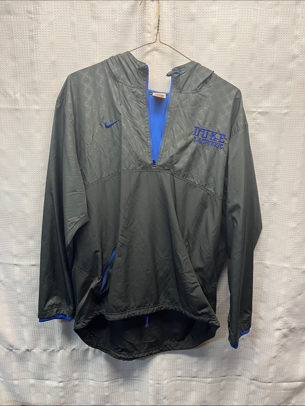 Nike Black Pullover Jacket with Blue Accents